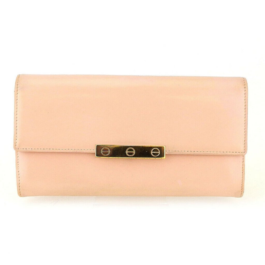 Authentic Cartier Purse Love Collection Pink Leather Auth Used